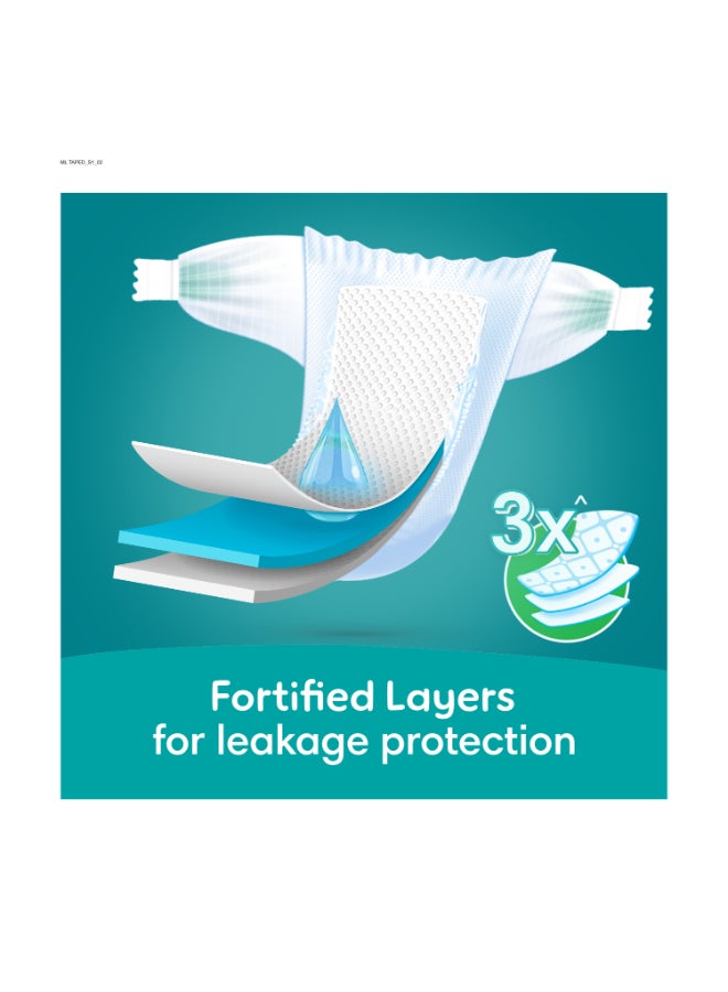 Pampers - Baby-Dry Newborn Taped Diapers with Aloe Vera Lotion, Leakage Protection, Size 2, 3-8kg, Carry Pack, 23 Count - Image 1