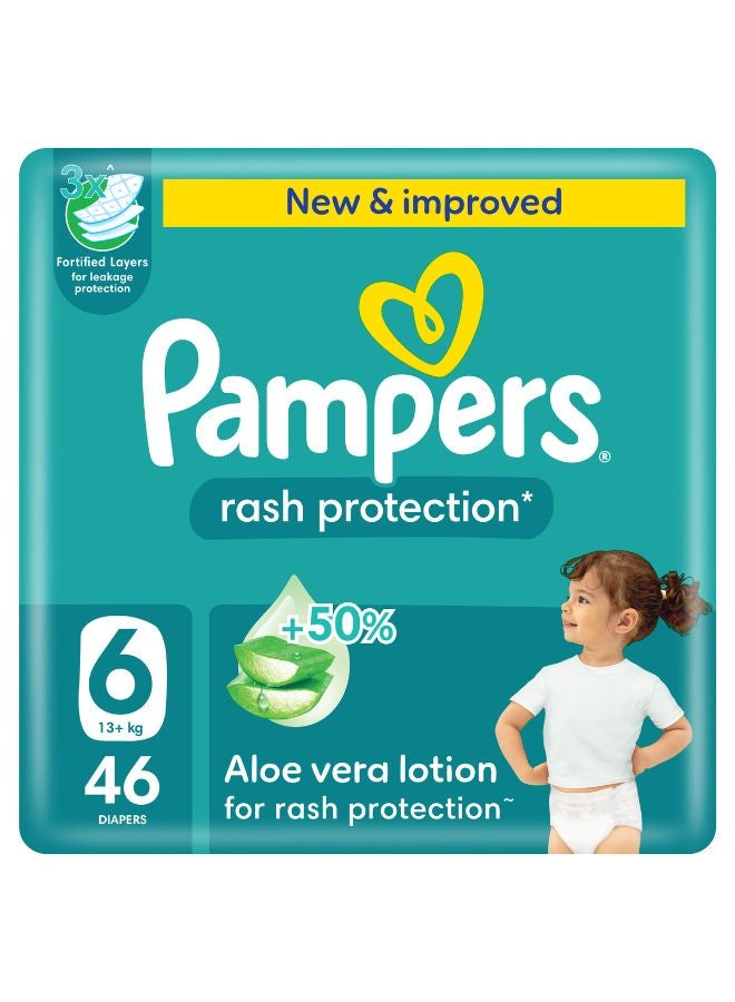 Pampers Aloe Vera Taped Diapers Size 6 Giant Pack 46 Count  - Image 1