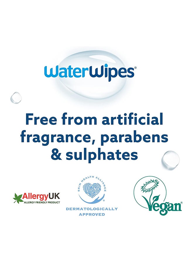 WaterWipes - Pack Of 4 Original Plastic Free, 99.9% Water Based Baby Wet Wipes And Unscented For Sensitive Skin - 240 Count - Image 1