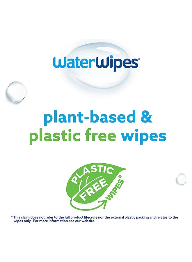 WaterWipes - Pack Of 4 Original Plastic Free, 99.9% Water Based Baby Wet Wipes And Unscented For Sensitive Skin - 240 Count - Image 1