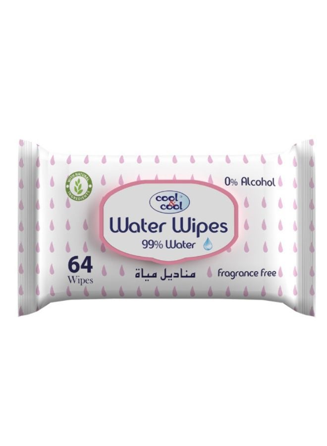 Cool & Cool Baby Water Wipes 64 Sheets - Image 1