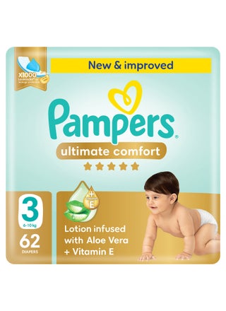 Ultimate Comfort Taped Diapers - Mega Pack - Size 3 - 6-10 kg - 62, Pieces - pnsku/N11584173A/45/_/1740403483/62464cd7-c5ab-47ef-bef9-0897bccc1b35