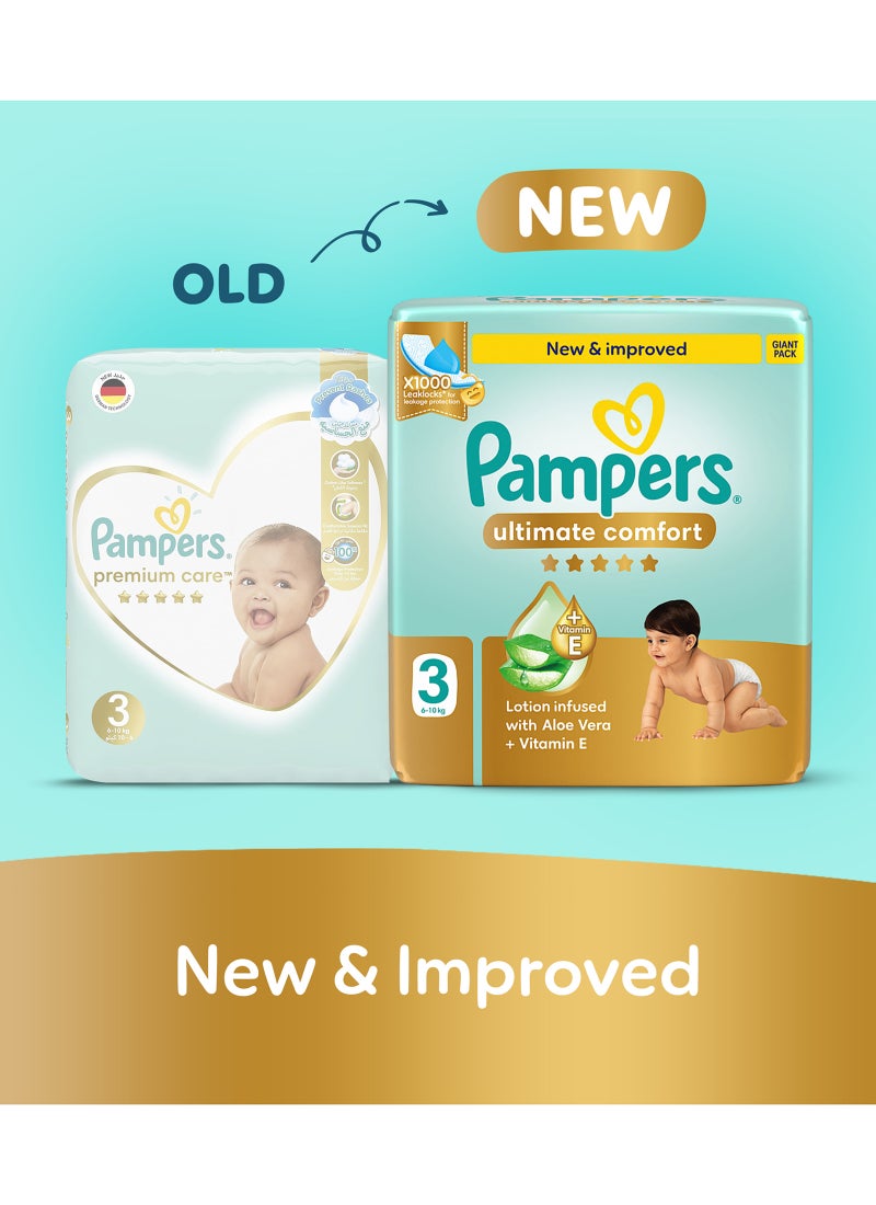 Pampers - Ultimate Comfort Taped Diapers - Mega Pack - Size 3 - 6-10 kg - 62, Pieces - Image 1