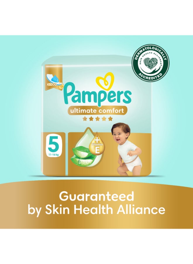 Pampers - Ultimate Comfort Taped Diapers, Size 5, 11-16kg, Mega Pack, 46 Count - Image 1