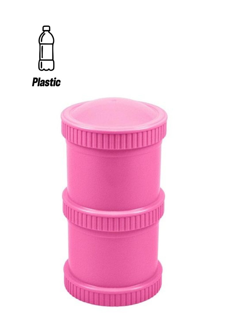 ري بلاي علبة تخزين الوجبات الخفيفة المزدوجة وردي - Image 1