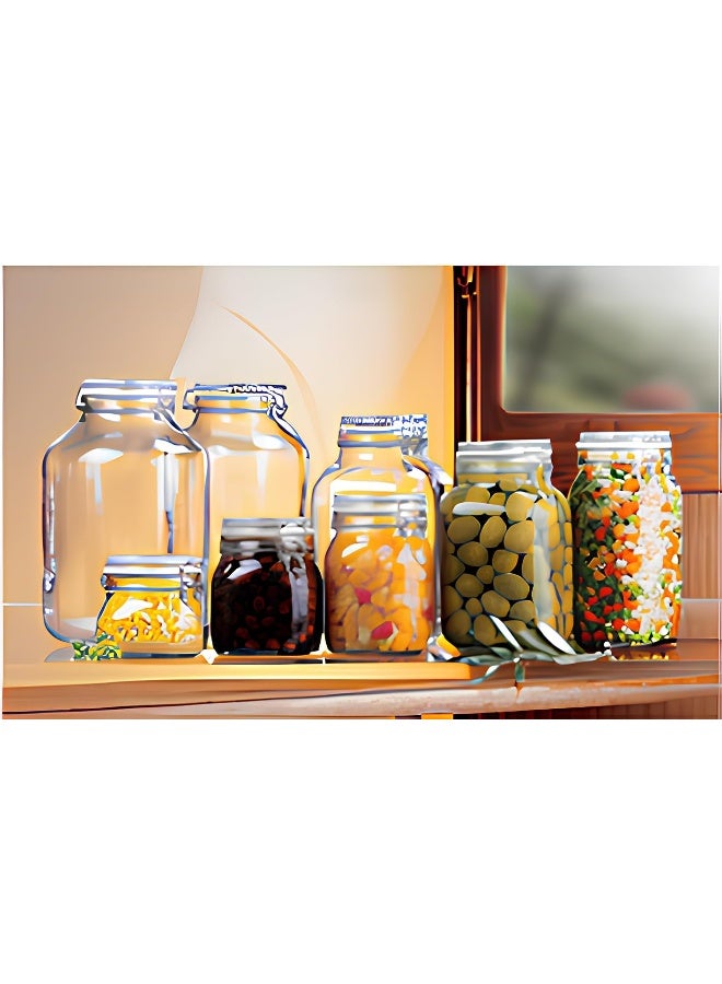 بروميولي روكو جرة فيدو بمشبك للإغلاق المحكم شفاف/فضي - Image 5