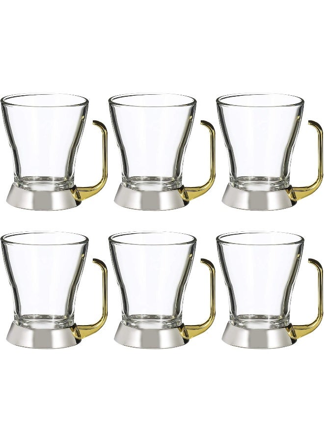 6-Piece Glitter Tea Mug Set Gold 10x11x8cm - pnsku/N11627445A/45/_/1732199137/a679df66-e0f5-4c78-ae7c-fc0e5f3ffd9f