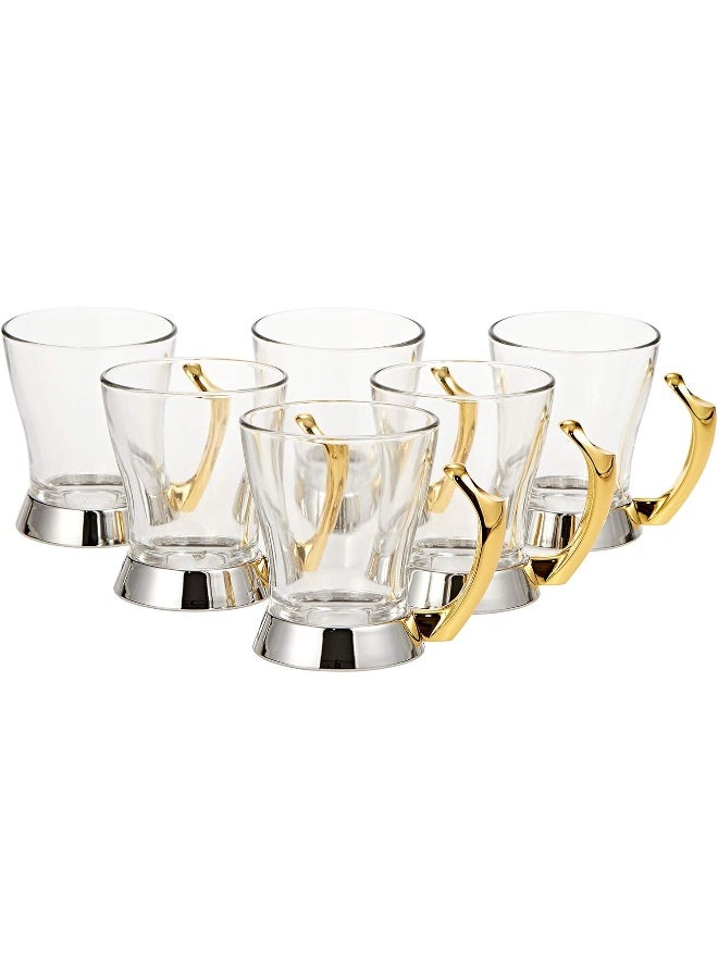 6-Piece Lux Tea Mug Set Gold 10x11x8cm - pnsku/N11627457A/45/_/1732199320/9fc5aea7-ec62-4109-af8f-0d79636b1694