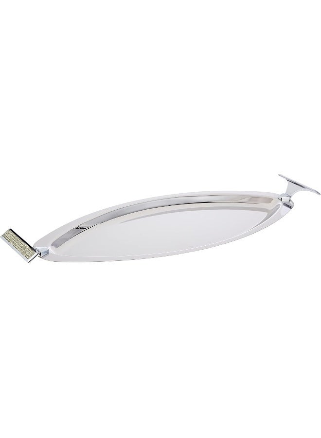 ريجنت صينية بيضاوية من الستانلس ستيل اللامع فضي - Image 3