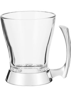 REGENT 6-Piece Onda Stainless Steel Tea Mug Set 230 ml Clear/Silver  - Image 4