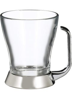 REGENT 6-Piece Orient Stainless Steel Tea Mug Set Silver/Gold/Clear 10x11x8cm  - Image 3