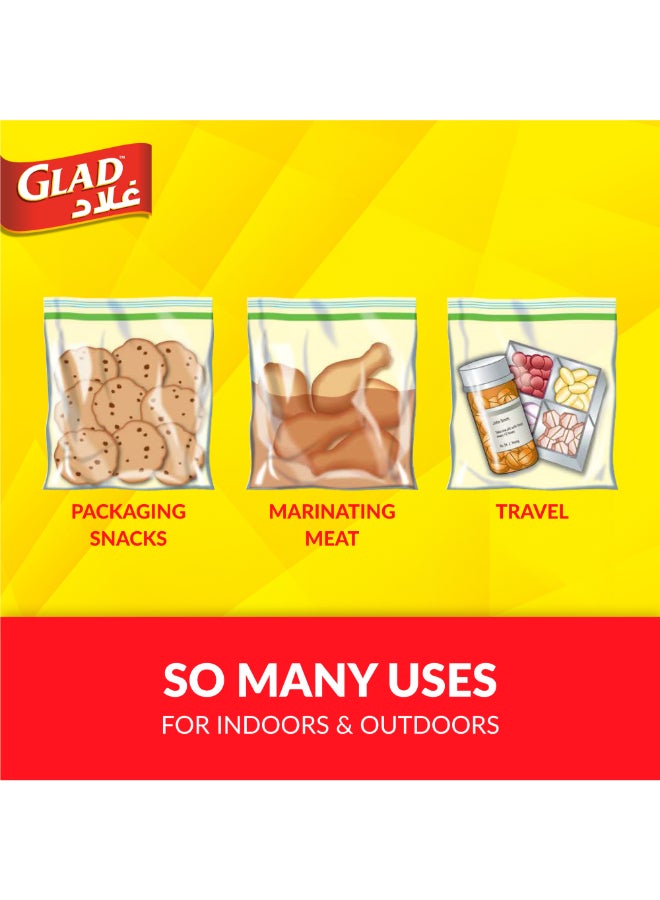 Glad Zipper Food Storage Plastic Bags 50 Count 27.4cmx26.5cm yellow  - Image 5