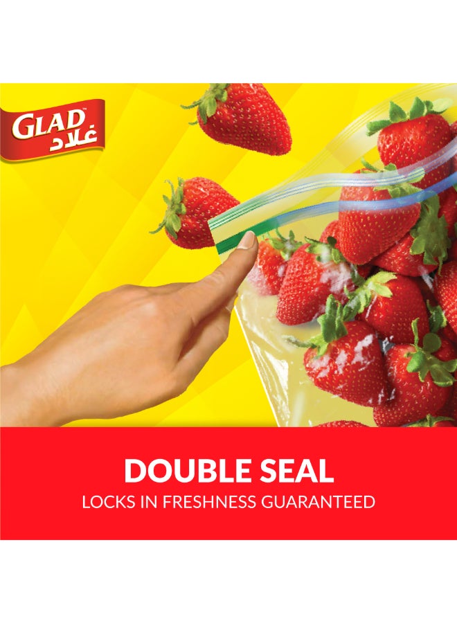 Glad Zipper Storage Bags 20 Count yellow 27.4 x 26.5cm  - Image 2