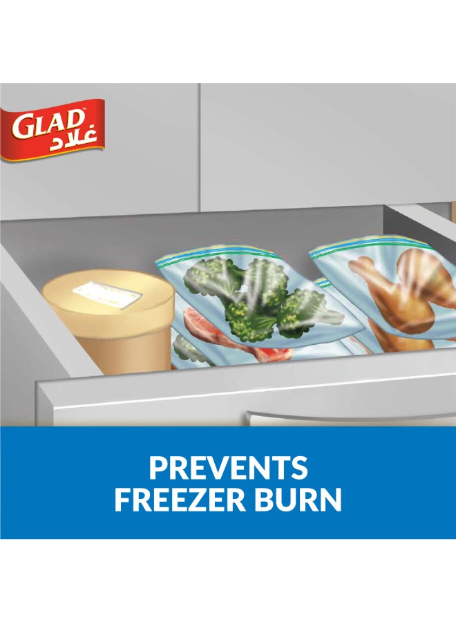 Glad - Zipper Freezer Bags 25 Count 27.4x26.5cm yellow - Image 1