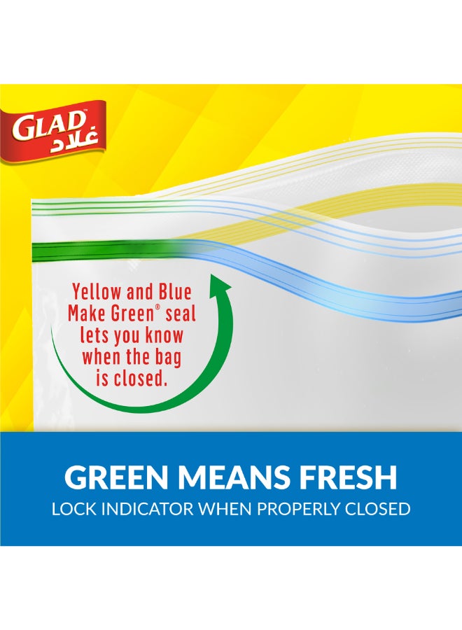 Glad - Zipper Freezer Bags 25 Count 27.4x26.5cm yellow - Image 1