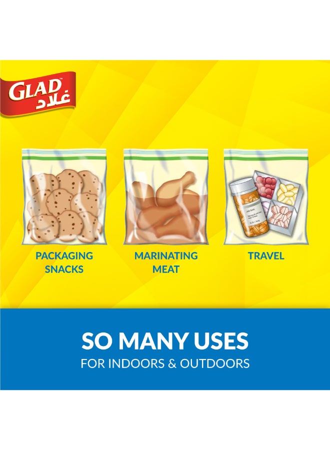 Glad - Zipper Freezer Bags 25 Count 27.4x26.5cm yellow - Image 1
