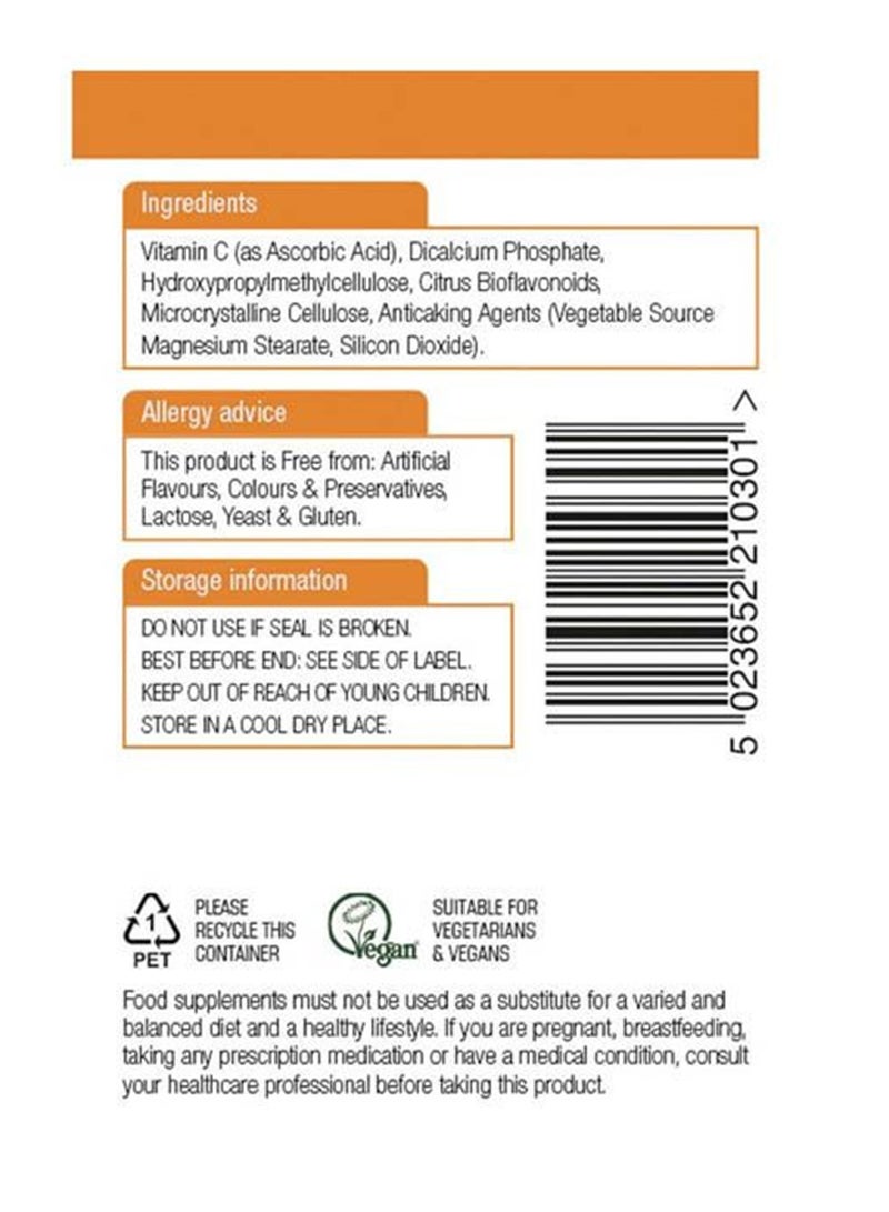 Natures Aid Time Release Vitamin C 1000Mg Infused With Citrus And Bioflavonoids For A Healthy Immune System 90 Tablet - Image 3