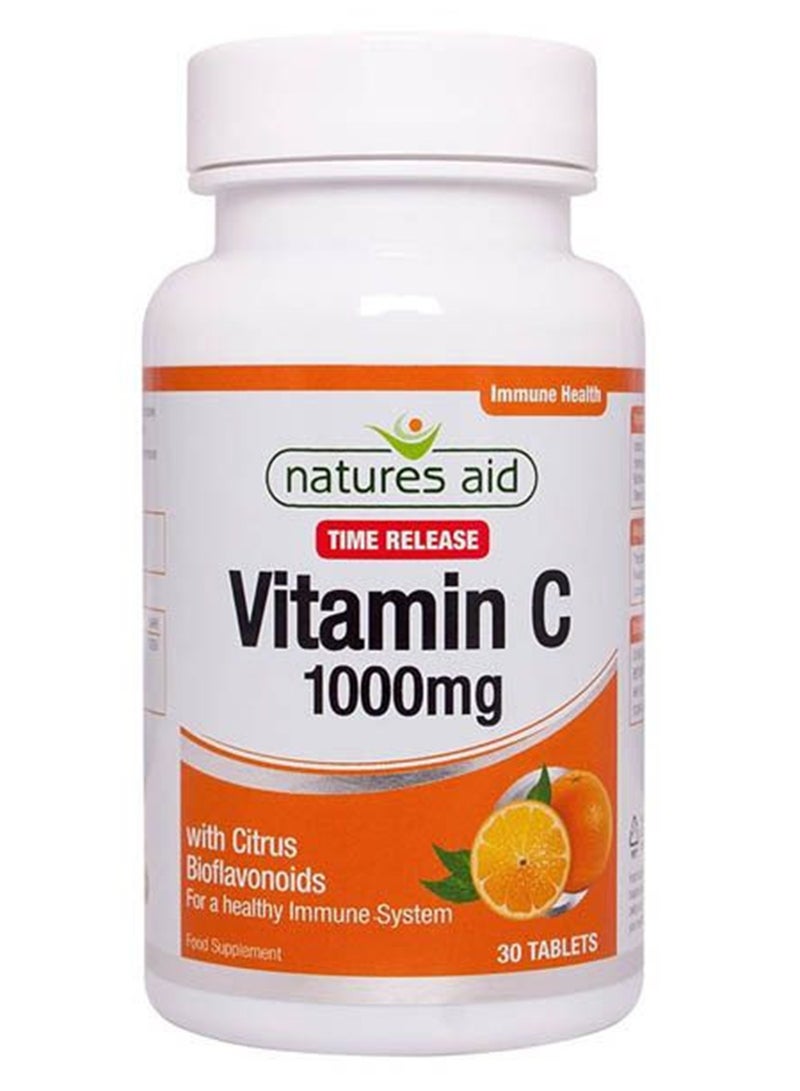 Natures Aid Time Release Vitamin C 1000Mg Infused With Citrus And Bioflavonoids For A Healthy Immune System 90 Tablet - Image 1
