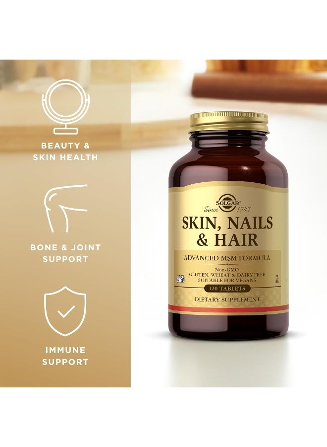 Solgar Skin, Nails and Hair Advanced MSM Formula 120 Tablets - Image 4