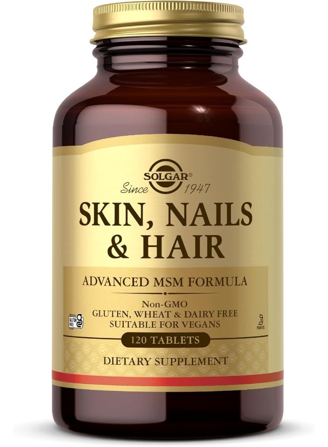 Solgar Skin, Nails and Hair Advanced MSM Formula 120 Tablets - Image 1