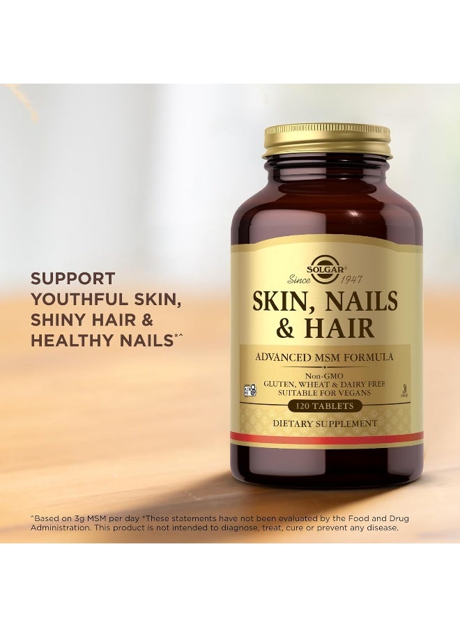 Solgar Skin, Nails and Hair Advanced MSM Formula 120 Tablets - Image 5