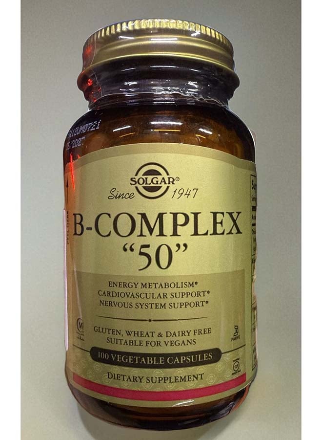 Solgar B Complex "50" 100 Vegetable Capsules - Image 1