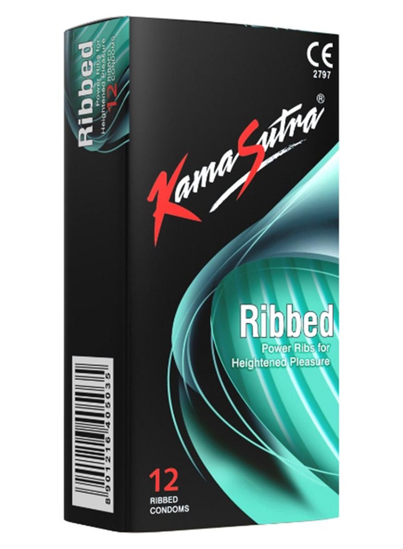 Kamasutra Ribbed Condom 12 Pieces - Image 1
