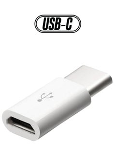 USB Type-C Male to Micro USB Adapter white
