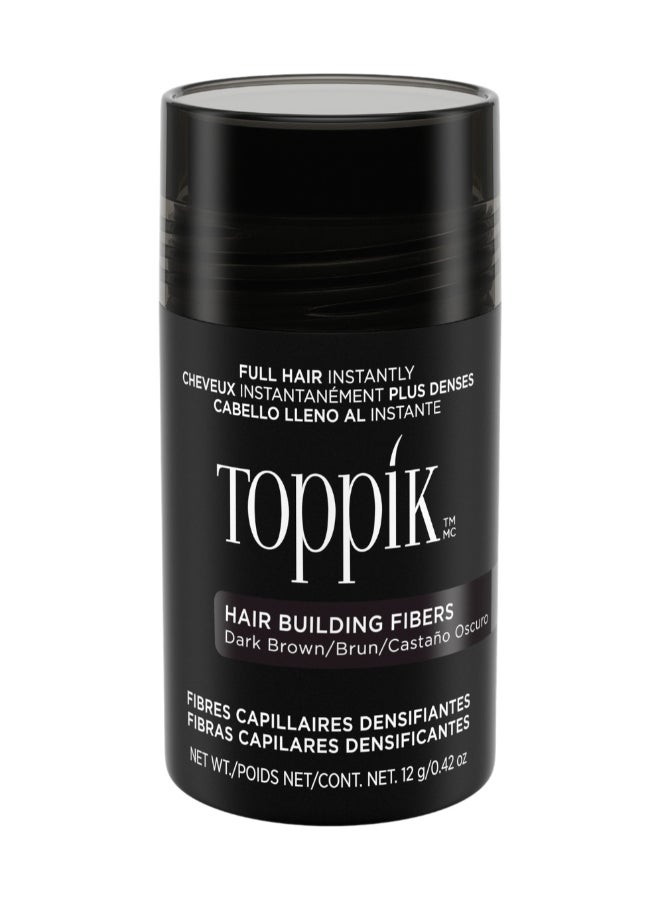 Toppik Hair Building Fibers Dark Brown Hair Color 12 Grams Dark Brown 12grams  - Image 1