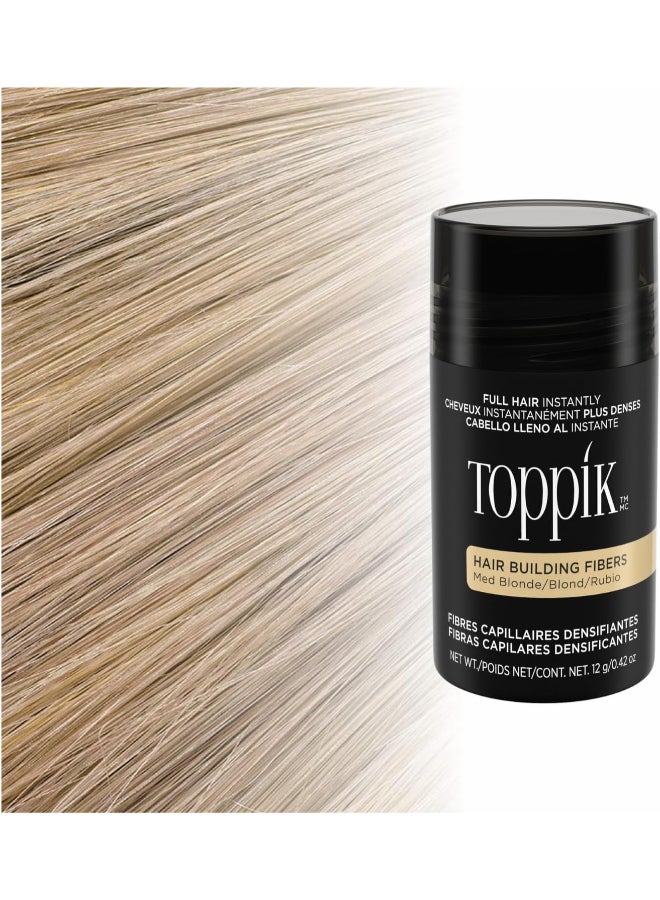 Hair Perfecting Duo Hair Fiber Applicator & Hairline Optimizer Comb Precision Application Tool for Thinning Hair - Med Blonde 12grams