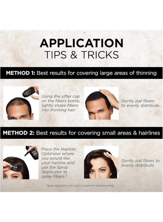 Hair Perfecting Duo Hair Fiber Applicator & Hairline Optimizer Comb Precision Application Tool for Thinning Hair - Med Blonde 12grams