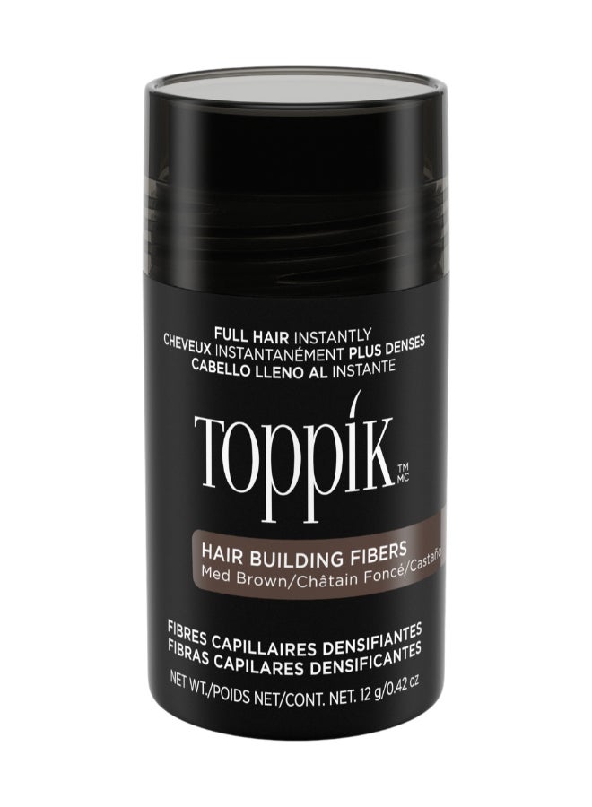 Toppik Hair Building Fibers Medium Brown Hair Color 12 Grams Medium Brown 12grams  - Image 1