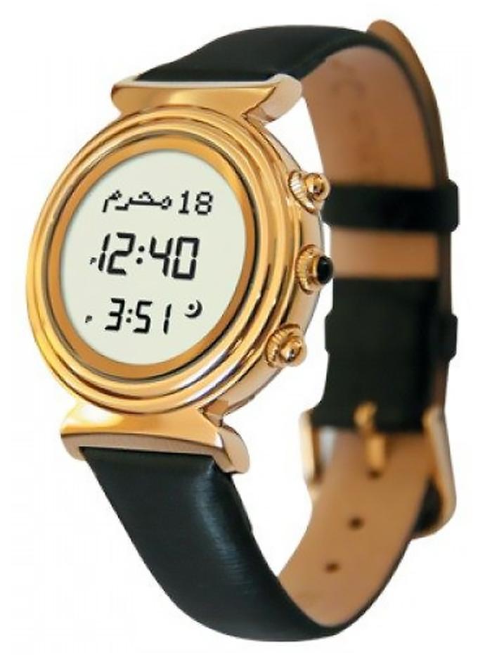 الفجر ساعة يد رقمية كوارتز بسوار من الجلد طراز WF14L - قياس 33 مم - لون أسود للنساء - Image 1