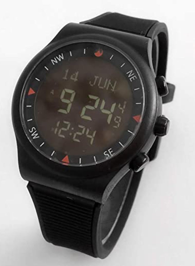 Al Fajr Men's Rubber Youth Digital Watch WY-16 - 38 mm - Black - Image 4