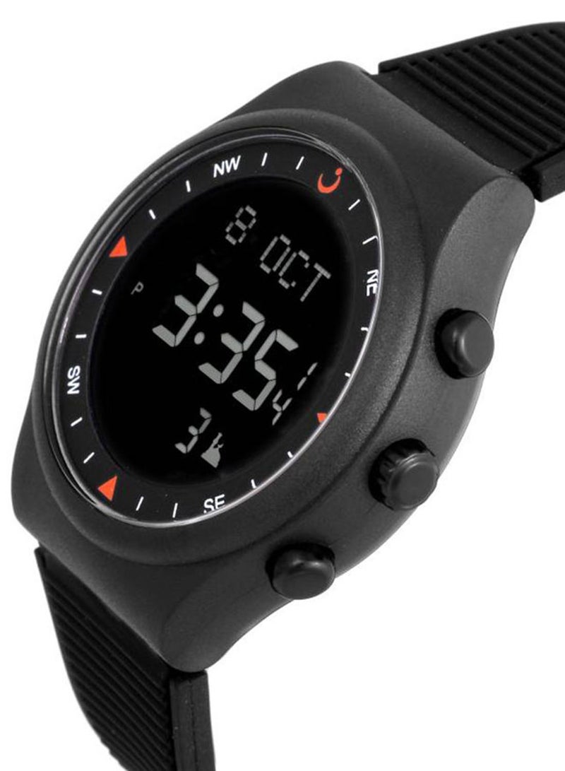 Al Fajr Men's Rubber Youth Digital Watch WY-16 - 38 mm - Black - Image 3