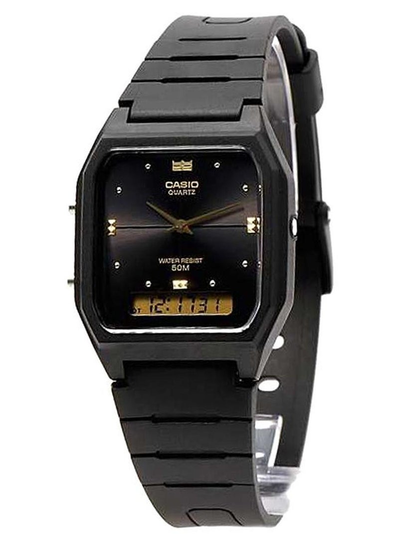 CASIO Men's Analog/Digital Quartz Wrist Watch AW-48HE-1AVDF - 31 mm - Black - Image 1