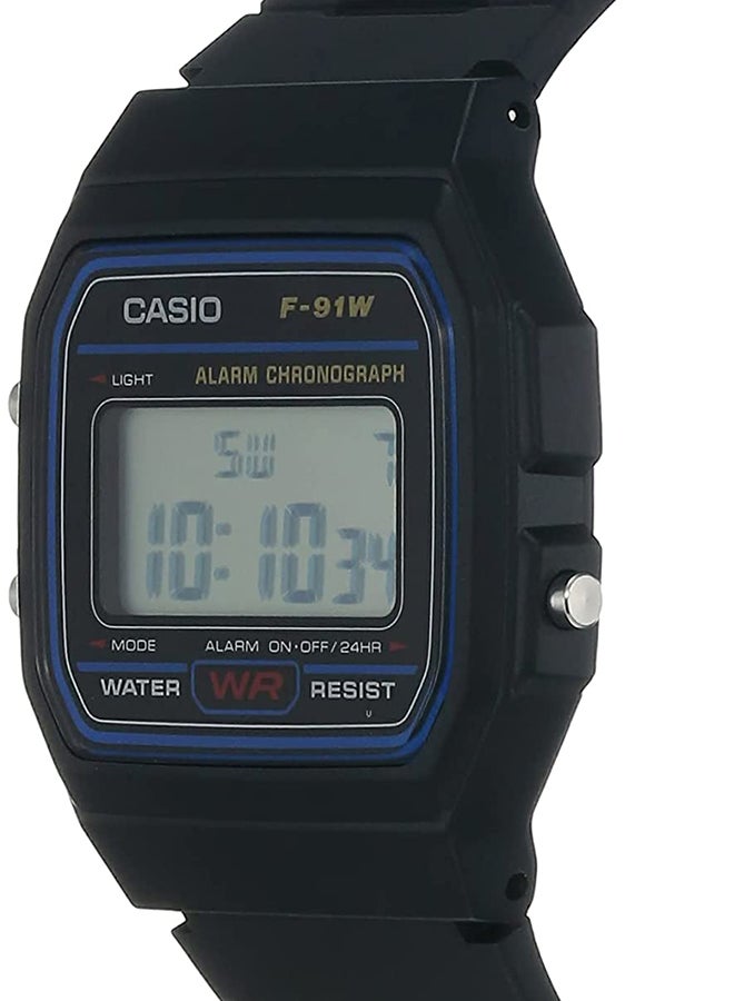 CASIO Men's Water Resistant Digital Watch F-91W-1DG Black - Image 4