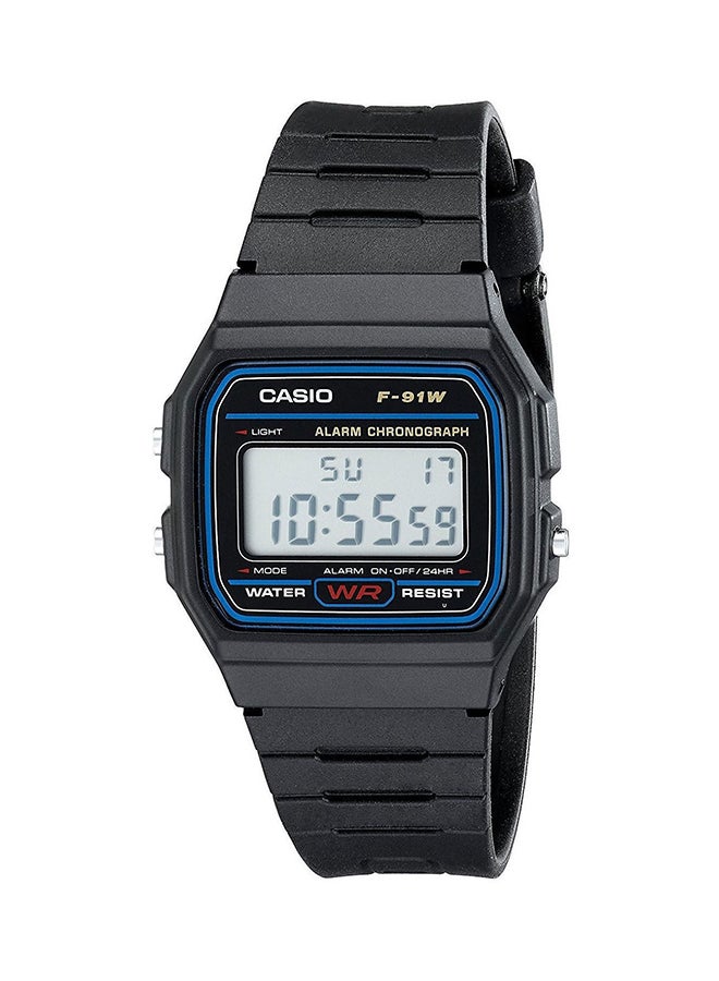 CASIO Men's Water Resistant Digital Watch F-91W-1DG Black - Image 1