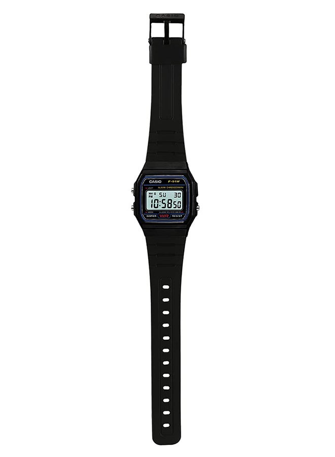 CASIO Men's Water Resistant Digital Watch F-91W-1DG Black - Image 5