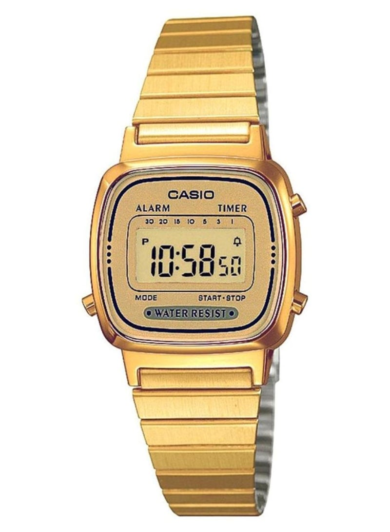 كاسيو ساعة كوارتز رقمية من الستانلس ستيل LA670WGA-9DF للنساء - Image 1