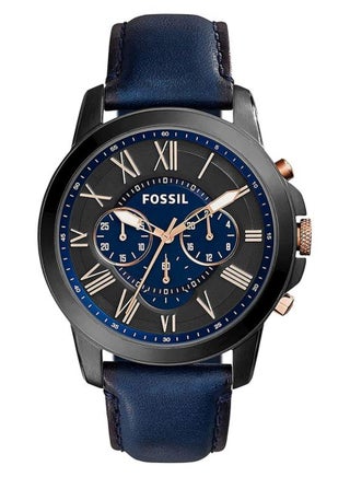 Men's Grant Water Resistant Analog Watch FS5061 - 43 mm - Blue - pnsku/N11817425A/45/_/1767607455/55baefd2-58c9-49ad-8e5a-1f586392375b