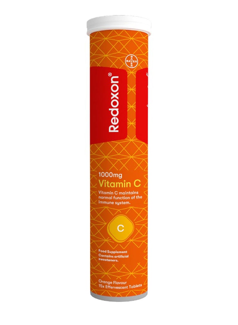 Redoxon - Vitamin C 1000 Mg Orange Flavour 15 Effervescent Tablets - Image 1
