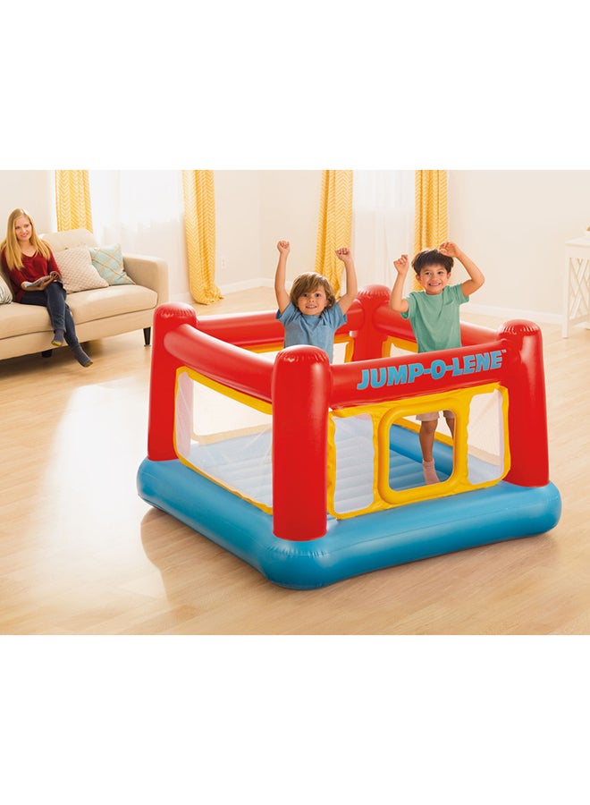 INTEX Jump-O-Lene Inflatable Bouncer Play House 1.74m x 1.74m x 1.12m 174x174x112cm - Image 2