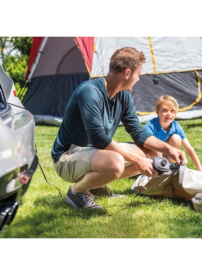 انتكس مضخة هواء كهربائية سريعة الملء بتيار مستمر 12 فولت - أسود - Image 3