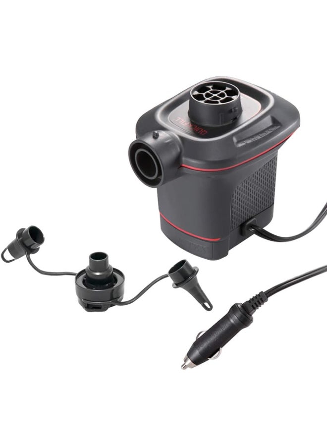 INTEX 12 VOLT QUICKFILL DC ELECTRIC PUMP Black/Red 14.2x14.2x12.4cm - Image 1