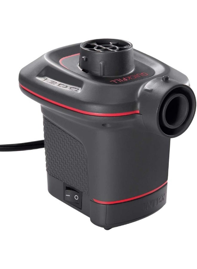 INTEX 12 VOLT QUICKFILL DC ELECTRIC PUMP Black/Red 14.2x14.2x12.4cm - Image 2