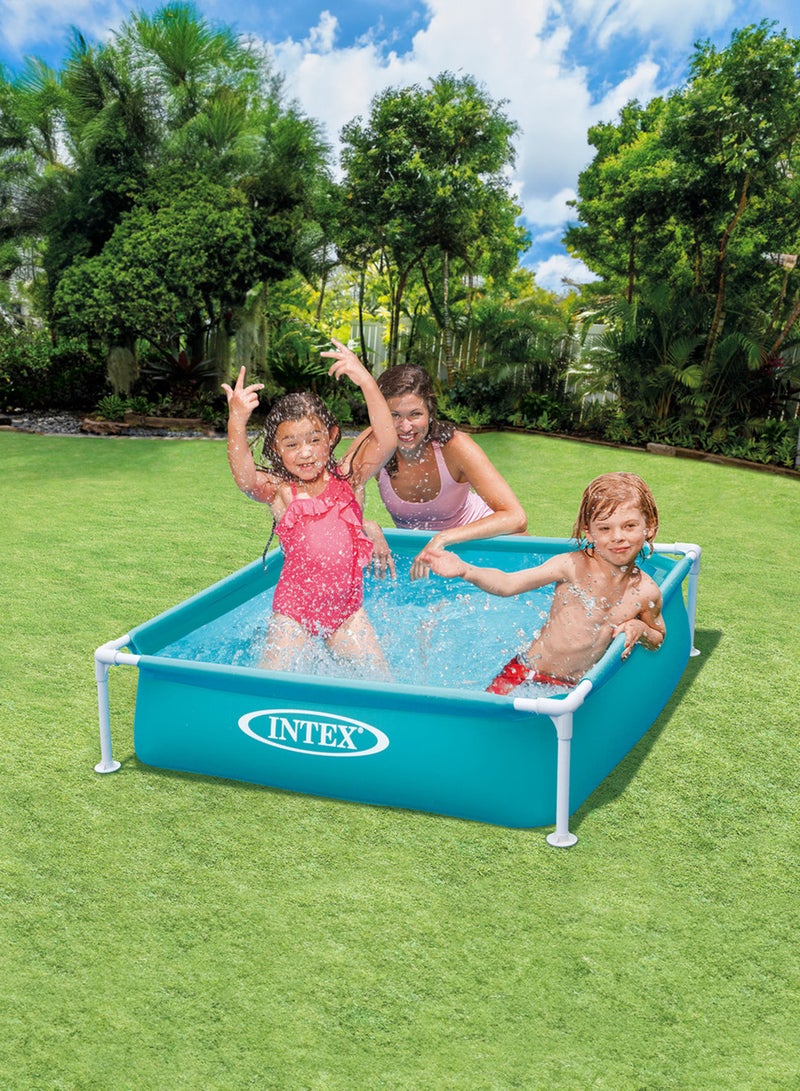 INTEX Mini Frame Above Ground Toddler Pool – 1.22m x 1.22m x 30cm – Square My First Frame Pool – Blue – Ages 2+ 122x122x30cm - Image 2