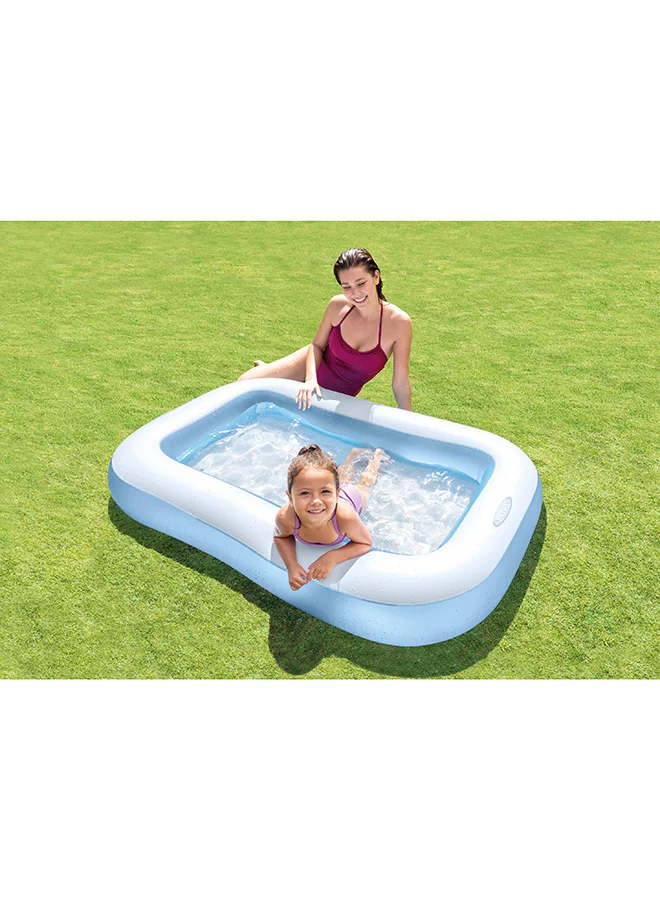 INTEX Intex Rectangular Inflatable Pool – Lightweight, Foldable & Easy Setup – Ideal for Kids & Families