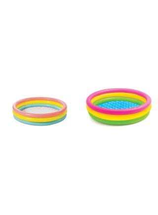 Intex 3 Ring Multicolor Portable Inflatable Baby Pool – Assorted Styles, Soft Floor, Durable Vinyl, Compact & Lightweight – 114x25cm, 118L Capacity (Assorted Styles) - pnsku/N11822332A/45/_/1744874910/cb5dd646-7f24-4c28-860c-2cbd36d968b8