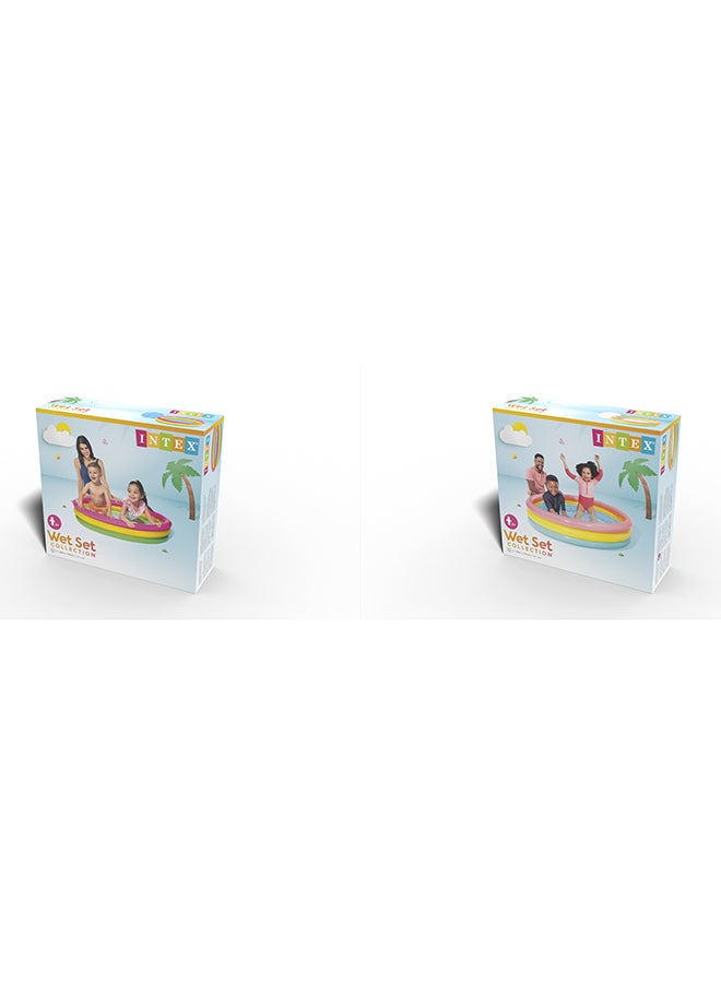 INTEX - Intex 3 Ring Multicolor Portable Inflatable Baby Pool – Assorted Styles, Soft Floor, Durable Vinyl, Compact & Lightweight – 114x25cm, 118L Capacity (Assorted Styles) - Image 1